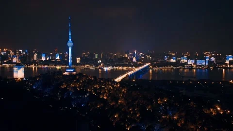 Time Lapse Of The Wuhan City Vídeo Stock 166716449