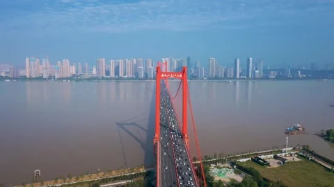 Time Lapse Of The Wuhan City Stock Footage 166716574