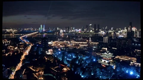 Time Lapse Of The Wuhan City Stock Footage 166722598