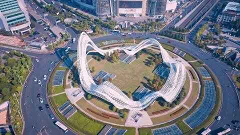 Time Lapse Of The Wuhan City Stock Footage 166723353