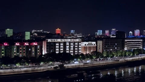 Time Lapse Of The Wuhan City Stock Footage 166878631