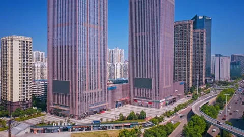 Time Lapse Of The Wuhan City Stock Footage 166879641