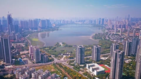 Time Lapse Of The Wuhan City Stock Footage 166879644