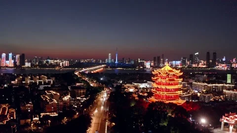 Time Lapse Of The Wuhan City Stock Footage 166879690
