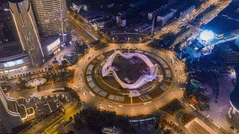 Time Lapse Of The Wuhan City Stock Footage 170665779