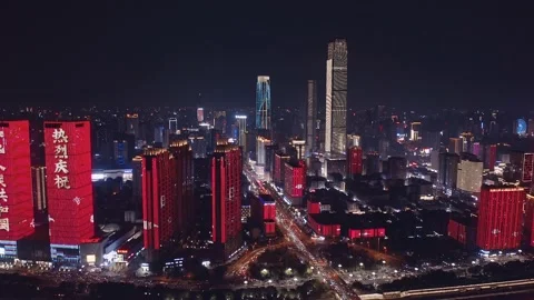 Time Lapse Of The Wuhan City Stock Footage 200347626