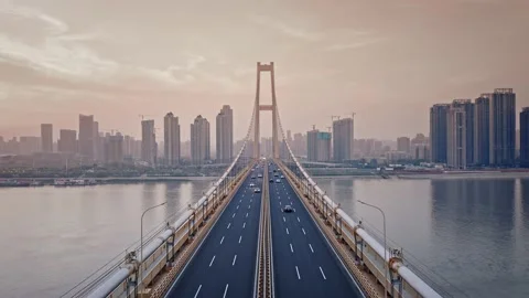 Time Lapse Of The Wuhan City Stock Footage 201284784
