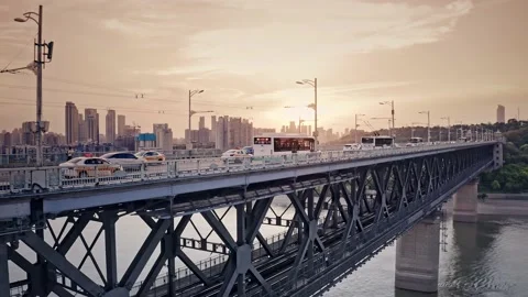 Time Lapse Of The Wuhan City 스톡 동영상 201292954
