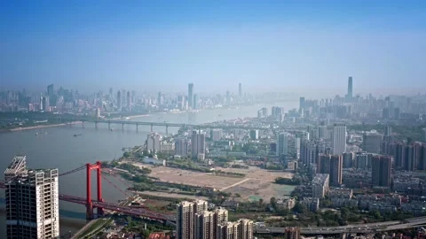 Time Lapse Of The Wuhan City Stock Footage 201304904