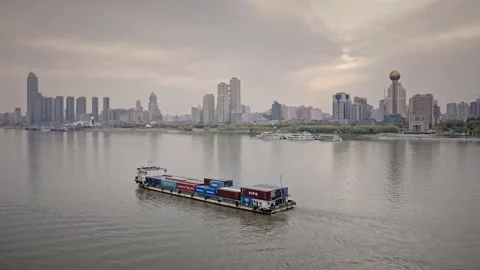 Time Lapse Of The Wuhan City Video stock 201317076