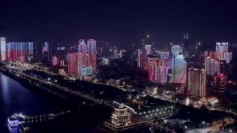 Time Lapse Of The Wuhan City 스톡 동영상 201317929