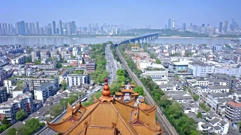Time Lapse Of The Wuhan City Stock Footage 201336584