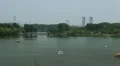 Time Lapse Xuanwu Lake Nanjing Skyline Aerial View Corporate Chinese Buildings HD Footage
