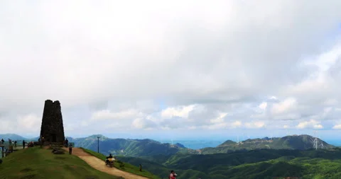 Time lapse of Yangtian lake wind farm 動画素材 295599643