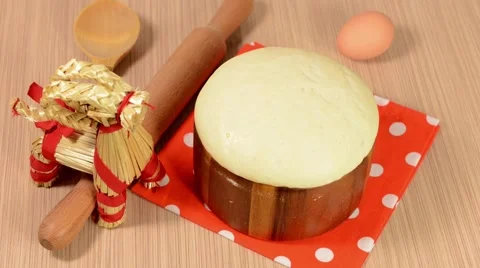Time-lapse yeast dough escapes from a bowl Stock Footage 45295477