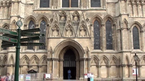 Time lapse York minster -  Stock Footage 887822