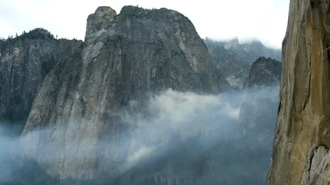 Time Lapse - Yosemite Valley Clouds Stock Footage 107295016