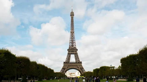 Time Lapse Zoom of the Eiffel Tower Daytime-  Paris France Stock Footage 58937731