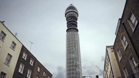 Time Lapse with zoom out of BT Tower of London Vídeo Stock 22932696