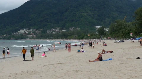 Time Lapse Zoom of Phuket Beach Thailand Stock Footage 53086281