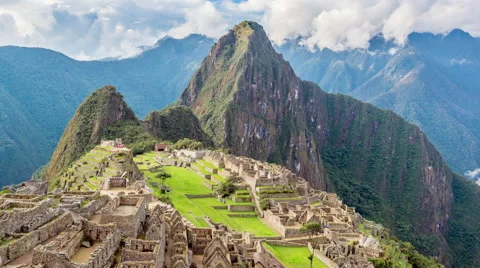 Time Lapse Zooming away from Machu Picchu in 4k Stock Footage 42519993