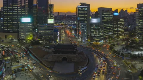 Time lapse4k. view of Traffic Stock Footage 132305513