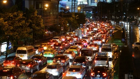 Time Lapse_city traffic Stock Footage 115527032