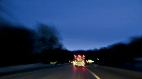 Time-lapsed drive behind an ambulance on a rural road. hd Stock Footage