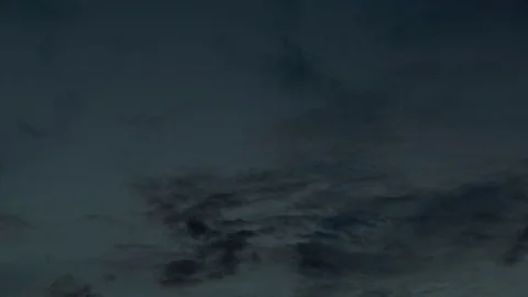 Time lapse:High clouds lit by the sunset over the sea Stock Footage 73432564