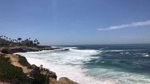 Time lapses of California beach Stock Footage 75084569