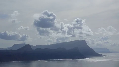 Time lapses looking toward False Bay Cape Hangklip Stock Footage 83888851