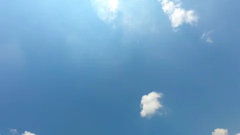 Time lapse,sky beautiful cloud scape white fluffy clouds over blue sky. Stock Footage 97514753