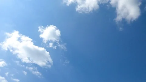 Time lapse,sky beautiful cloud scape white fluffy clouds over blue sky. Stock Footage 97515221