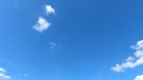 Time lapse,sky beautiful cloud scape white fluffy clouds over blue sky. Stock Footage 98751240