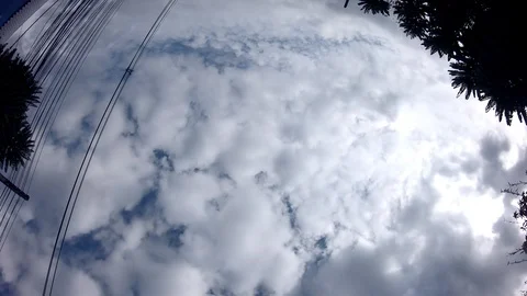 Time lapse,sky beautiful cloud scape white fluffy clouds over blue sky. Stock Footage 99924129