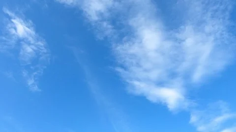 Time lapse,sky beautiful cloud scape white fluffy clouds over blue sky. Stock Footage 100697659