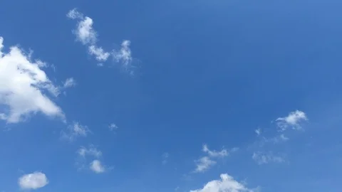 Time lapse,sky beautiful cloud scape white fluffy clouds over blue sky. Stock Footage 100698246