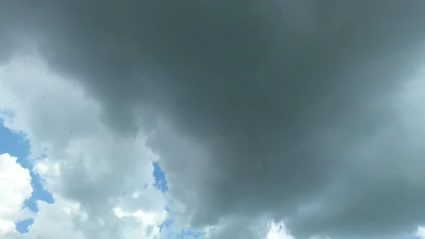 Time lapse,sky beautiful cloud scape white fluffy clouds over blue sky. Stock Footage 100872416