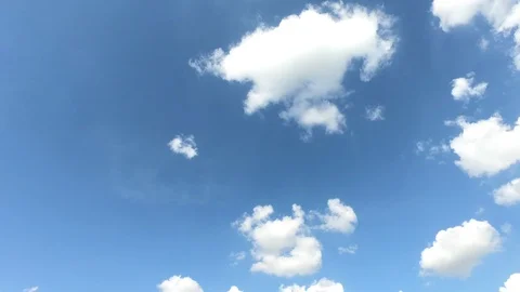 Time lapse,sky beautiful cloud scape white fluffy clouds over blue sky. Stock Footage 107726914