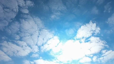 Time lapse,sky beautiful cloud scape white fluffy clouds over blue sky. Stock Footage 113176941