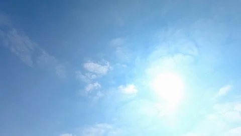 Time lapse,sky beautiful cloud scape white fluffy clouds over blue sky. Stock Footage 113176966