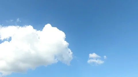 Time lapse,sky beautiful cloud scape white fluffy clouds over blue sky. Stock Footage 113182524