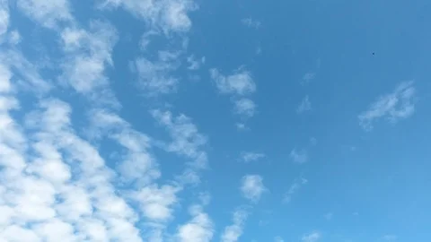 Time lapse,sky beautiful cloud scape white fluffy clouds over blue sky. Stock Footage 113185359