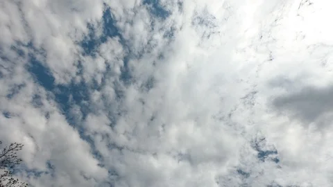 Time lapse,sky beautiful cloud scape white fluffy clouds over blue sky. Stock Footage 113186836