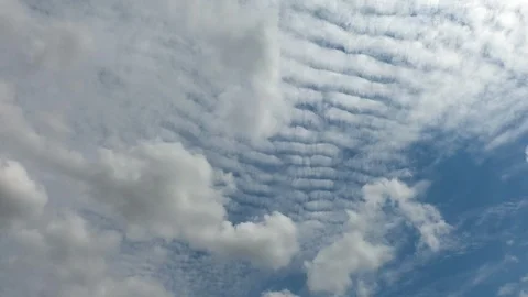 Time lapse,sky beautiful cloud scape white fluffy clouds over blue sky. Stock Footage 117592087