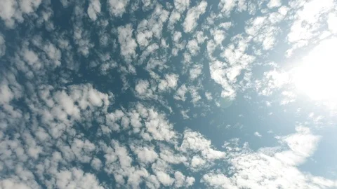 Time lapse,sky beautiful cloud scape white fluffy clouds over blue sky. Stock Footage 117592245