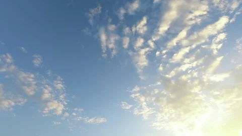 Time lapse,sky beautiful cloud scape white fluffy clouds over blue sky. Stock Footage 118130977