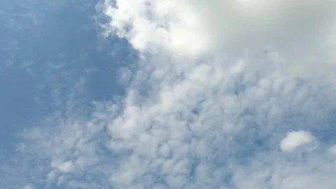 Time lapse,sky beautiful cloud scape white fluffy clouds over blue sky. Stock Footage 118131092