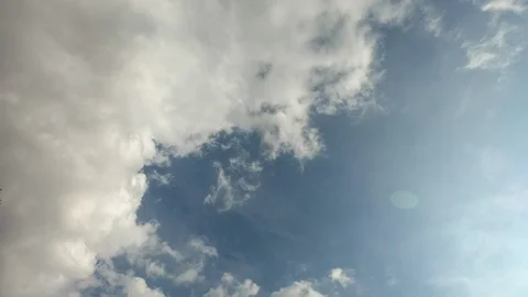 Time lapse,sky beautiful cloud scape white fluffy clouds over blue sky. Stock Footage 118131169