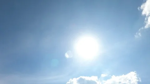 Time lapse,sky beautiful cloud scape white fluffy clouds over blue sky. Stock Footage 118131329